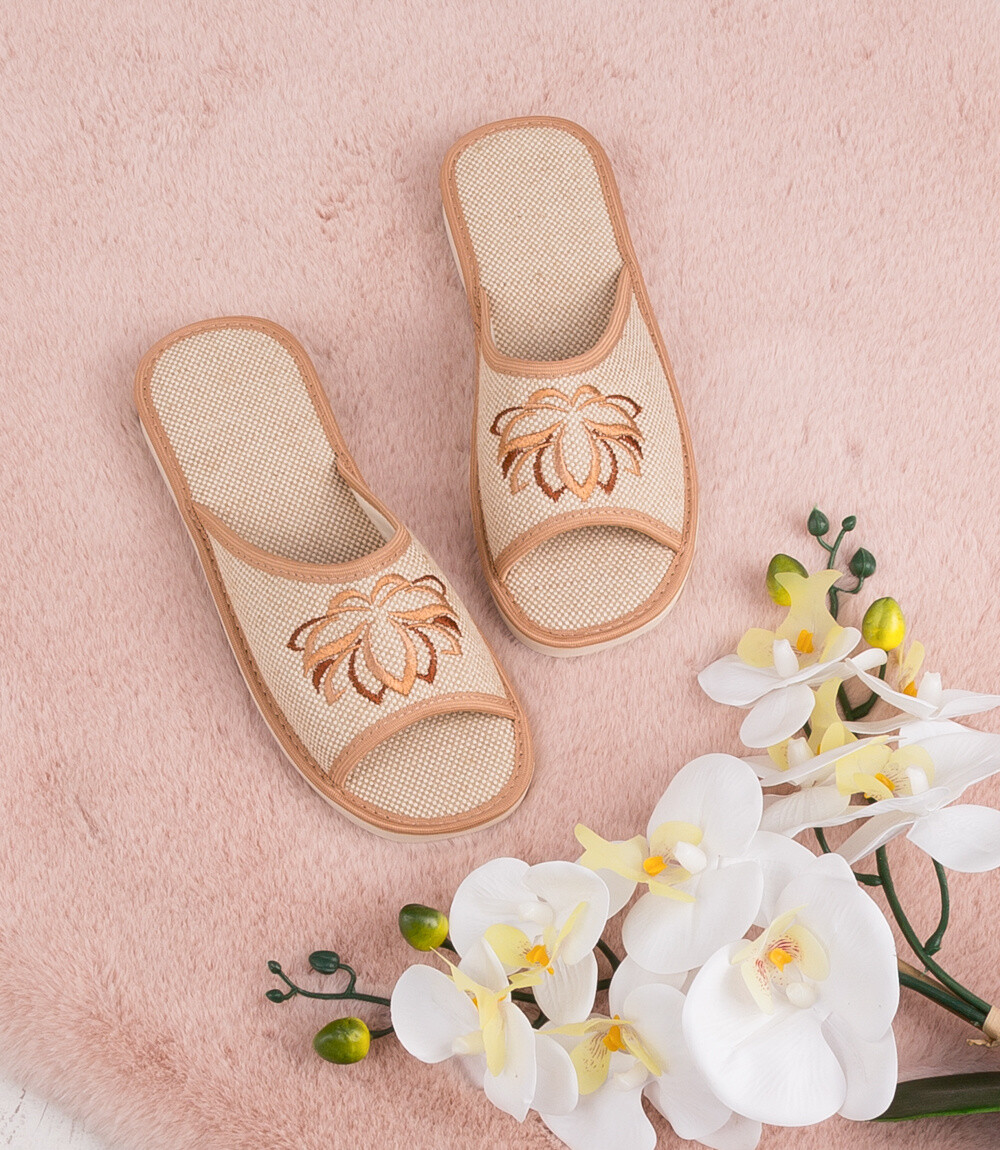 Ženy Papuče Natural Style NS-015 Béžový Lotus