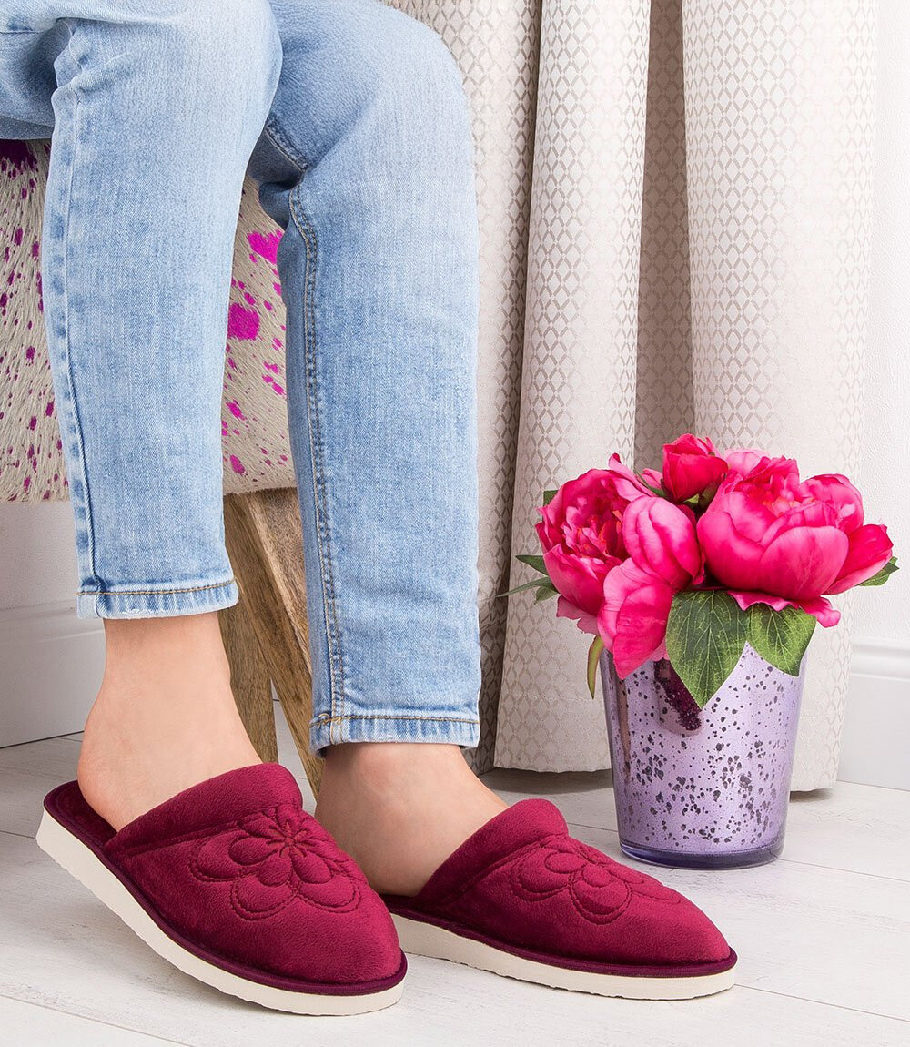 Dámske papuče Natural Style NS-011 Burgundsko
