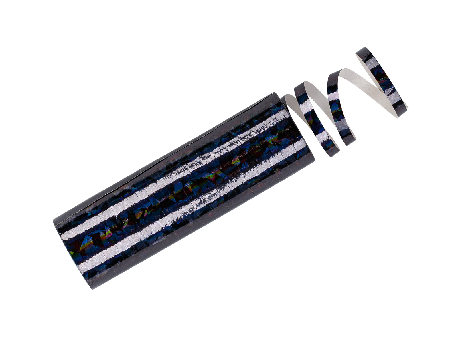 PartyDeco Holografické serpentíny - Čierne