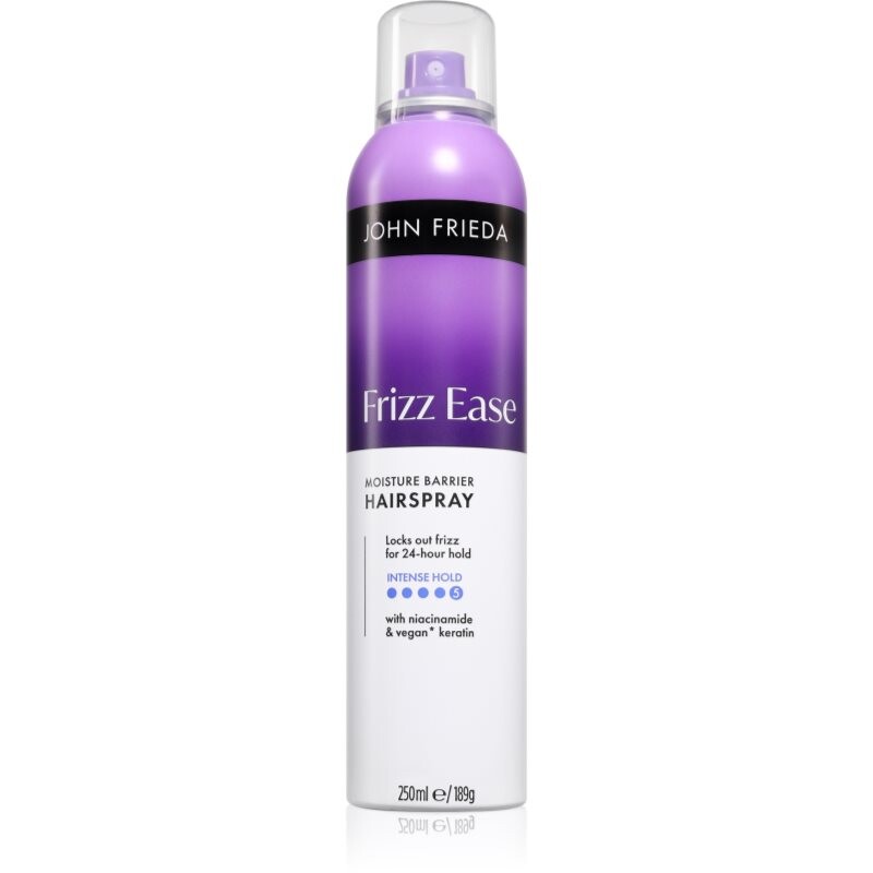 John Frieda Frizz Ease Moisture Barrier Hairspray silný lak na vlasy odolný vzdušnej vlhkosti 250 ml