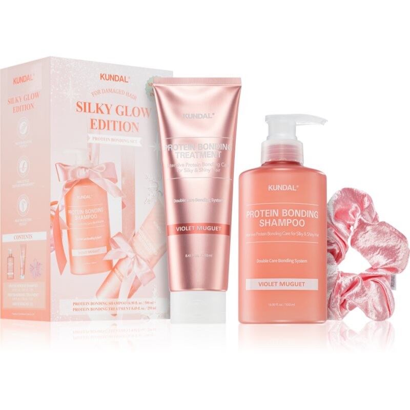 KUNDAL Protein Bonding Care Violet Muguet darčeková sada na vlasy