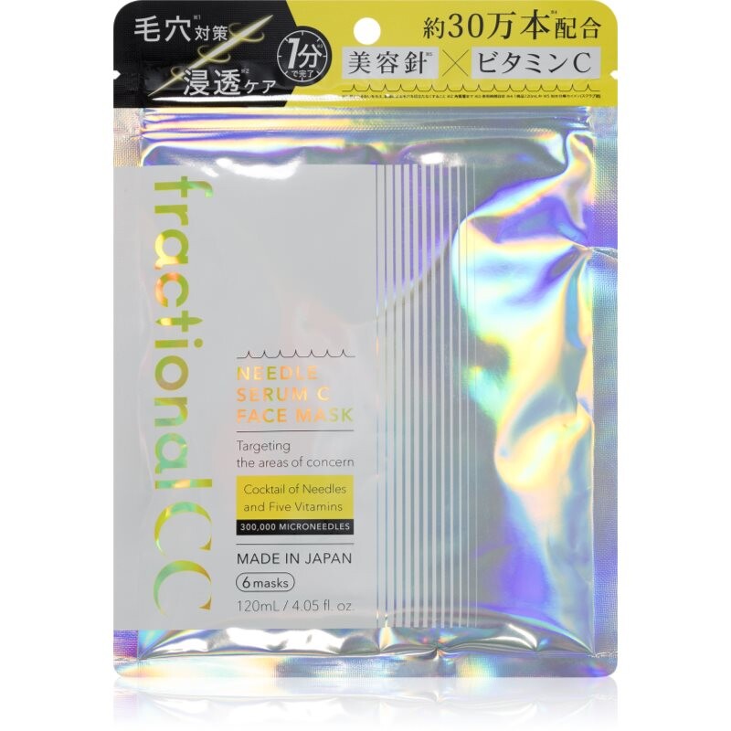 fractional CC Needle Serum C Face Mask rozjasňujúca pleťová maska s hydratačným účinkom 6 ks