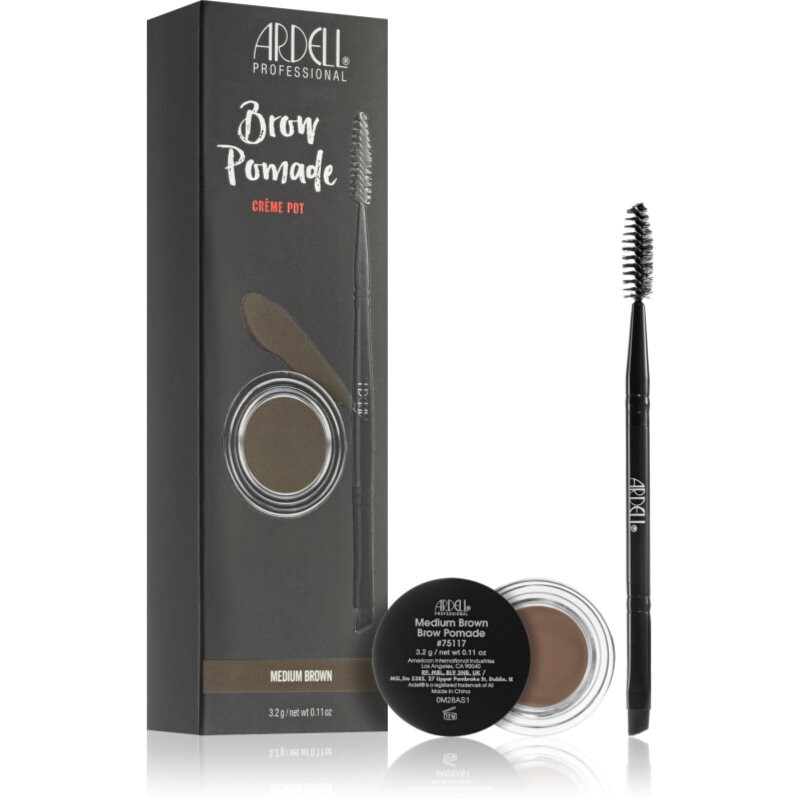 Ardell Brows pomáda na obočie so štetčekom odtieň Medium Brown 3.2 g