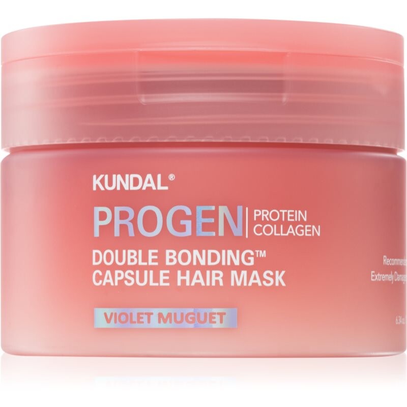 KUNDAL Progen Double Bonding Capsule Hair Mask obnovujúca maska pre poškodené vlasy s vôňou Violet Muguet 180 g