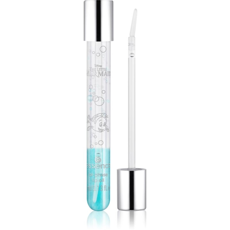 essence Disney The Little Mermaid olej na pery pre trblietavý lesk odtieň 01 You Can Swim With Us 4 ml