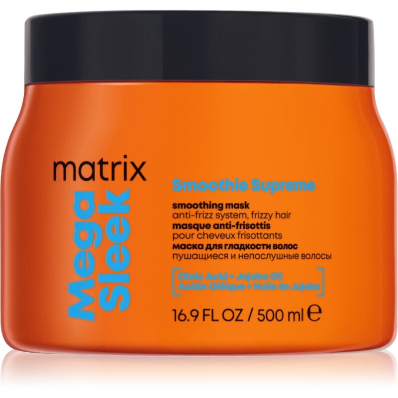 Matrix Mega Sleek Smoothing Mask maska na vlasy pre nepoddajné a krepovité vlasy 500 ml