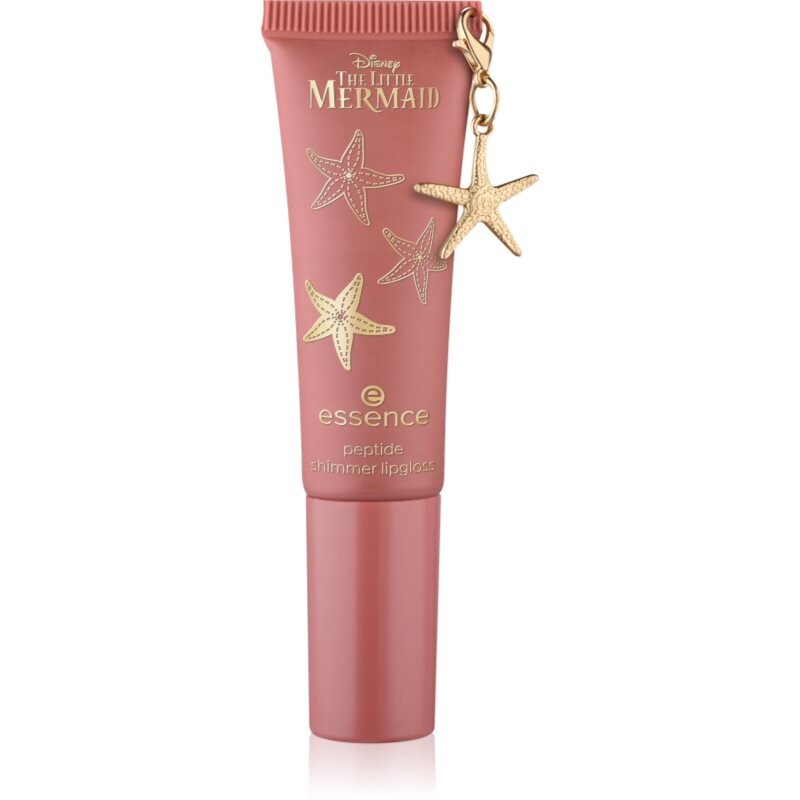 essence Disney The Little Mermaid trblietavý lesk na pery s peptidmi odtieň 02 Seaside Romance 10 ml