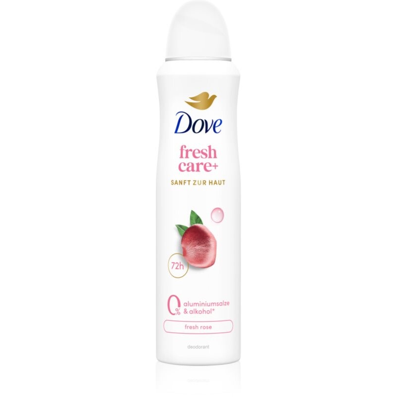 Dove 0% ALU Fresh Rose dezodorant bez alkoholu a obsahu hliníka v spreji 150 ml
