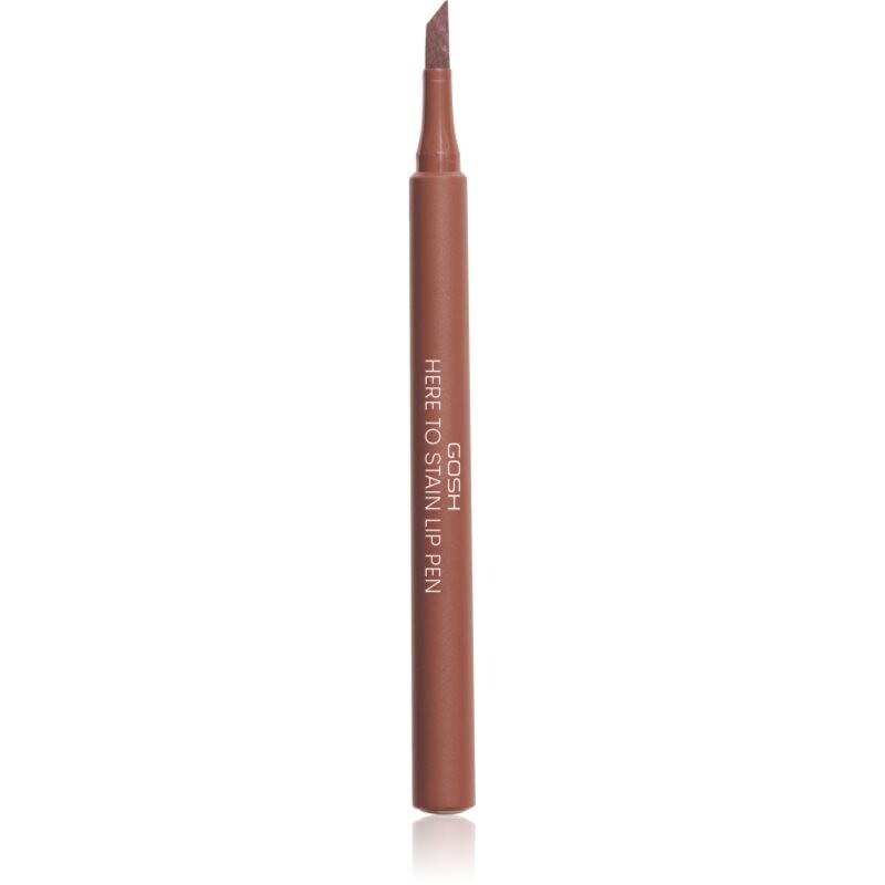 GOSH COPENHAGEN Here To Stain Lip Pen fixka na pery pre dlhotrvajúci efekt odtieň 006 Coffee Stain 1 ml