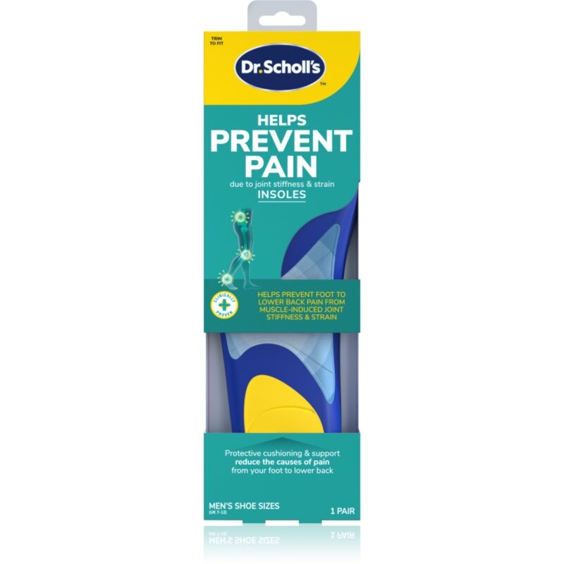 Scholl Dr. Scholl's Prevent Pain vložky do topánok proti bolesti veľkosť Large - Men's UK 7-12 1 pár
