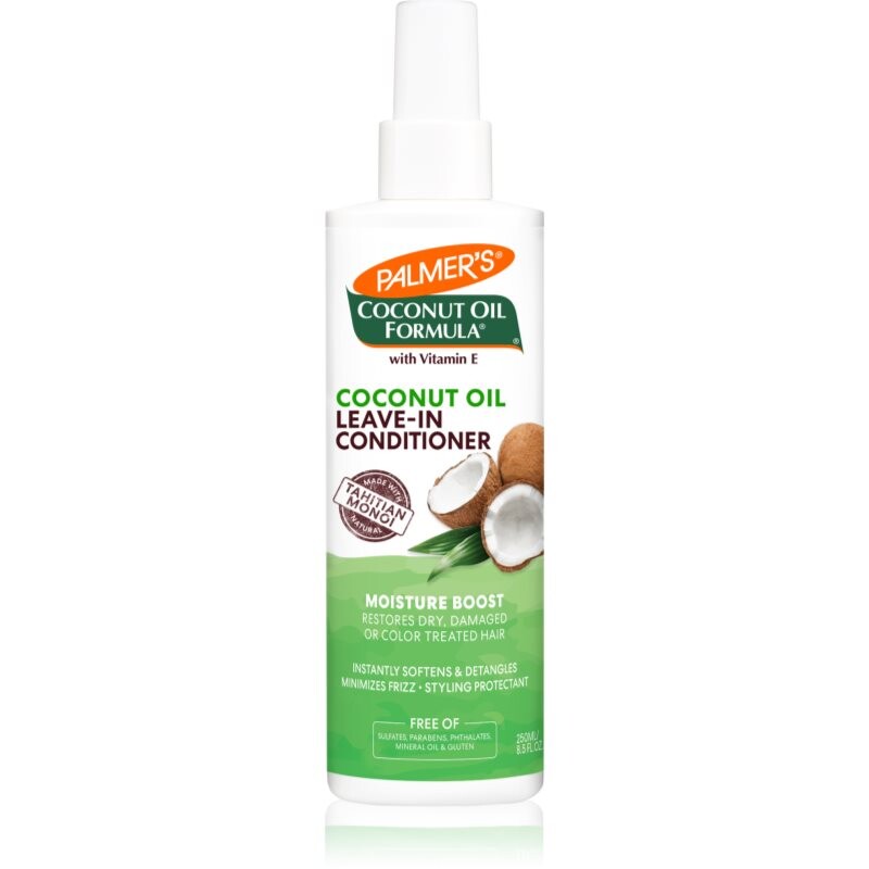 Palmer’s Coconut Oil Formula Moisture Boost bezoplachový kondicionér v spreji pre suché, poškodené, chemicky ošetrené vlasy 250 ml