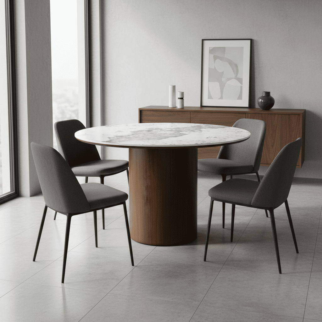 Signal Keramický jedálenský stôl Rondo | orech