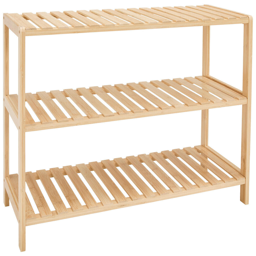 Carryhome REGÁL NA TOPÁNKY, prírodná farba, bambus, 69/57/28 cm