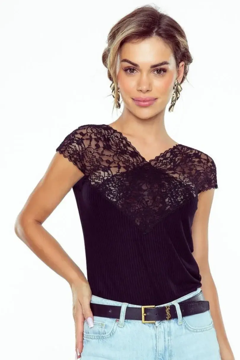 LEYLA BLOUSE černá L