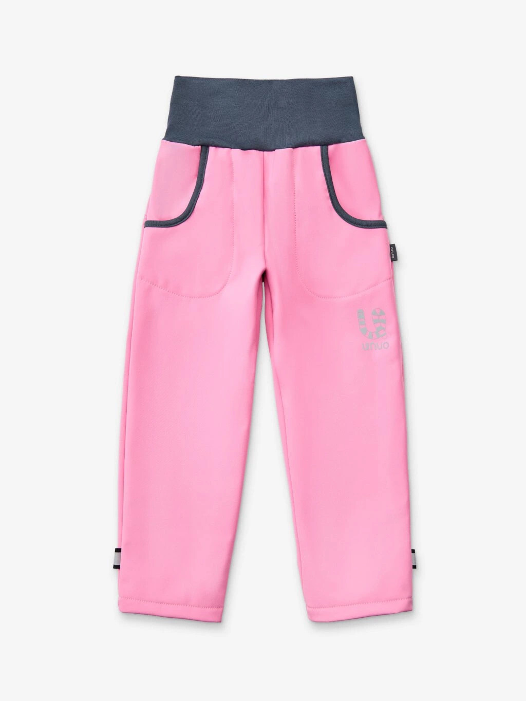 Detské softshellové nohavice s flísom Basic, Ružová, veľ. 122/128