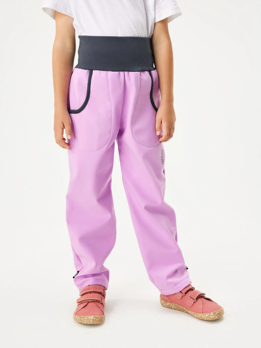 Detské softshellové nohavice s flísom Basic, Lila - veľ. 122/128