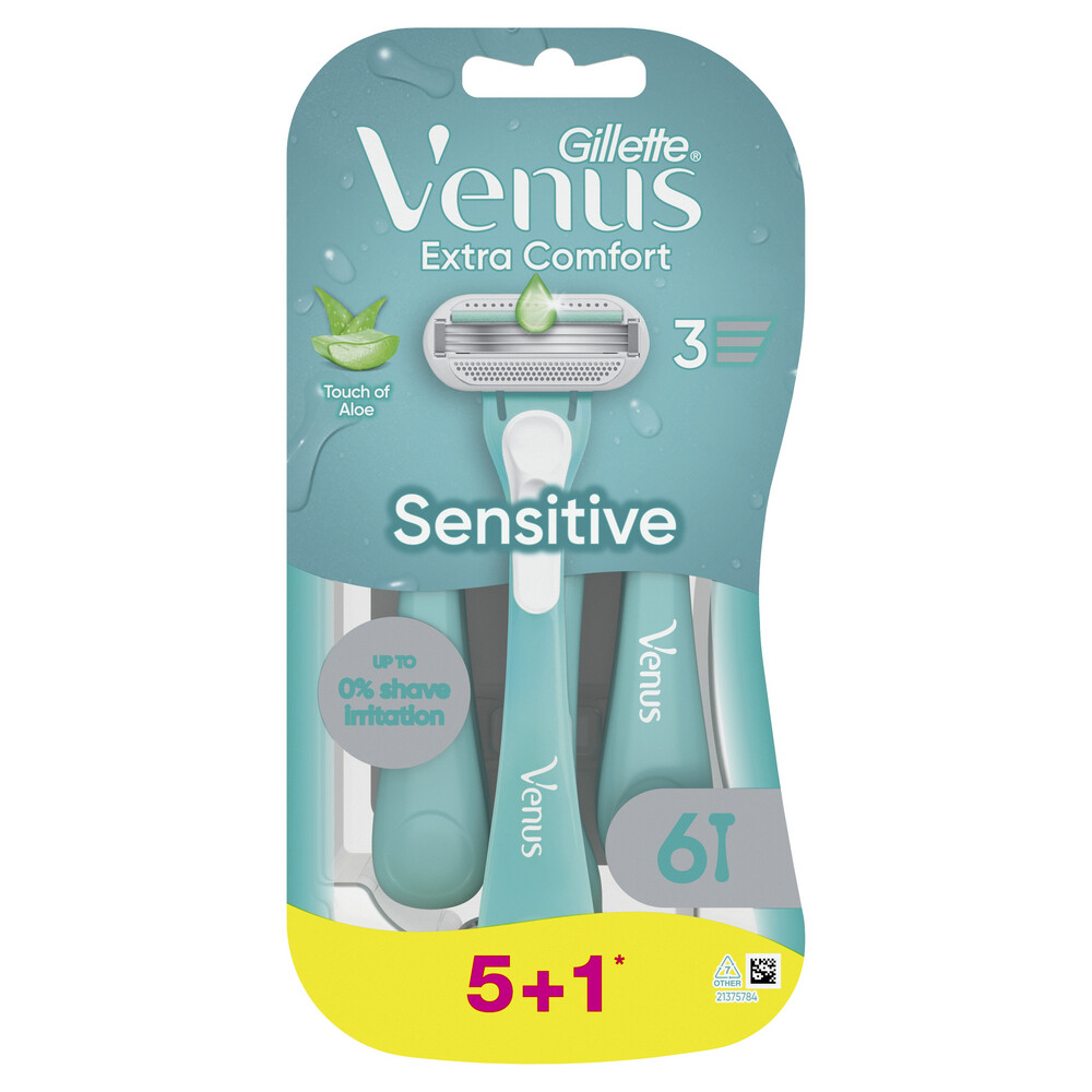 GILLETTE VENUS Pohotové holítka, Extra Comfort Sensitive 6 ks