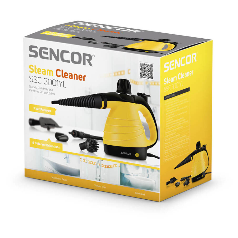 SENCOR parný čistič SSC 3001YL, poškodený obal