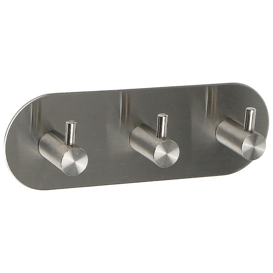 Vešiak kovový 3-háčik strieborný BHK0087A-A