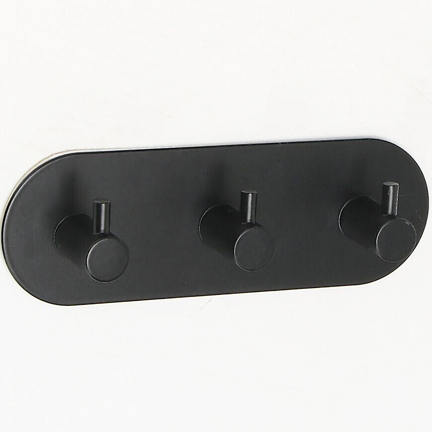 Vešiak kovový 3-háčik čierna BHK0054A-A