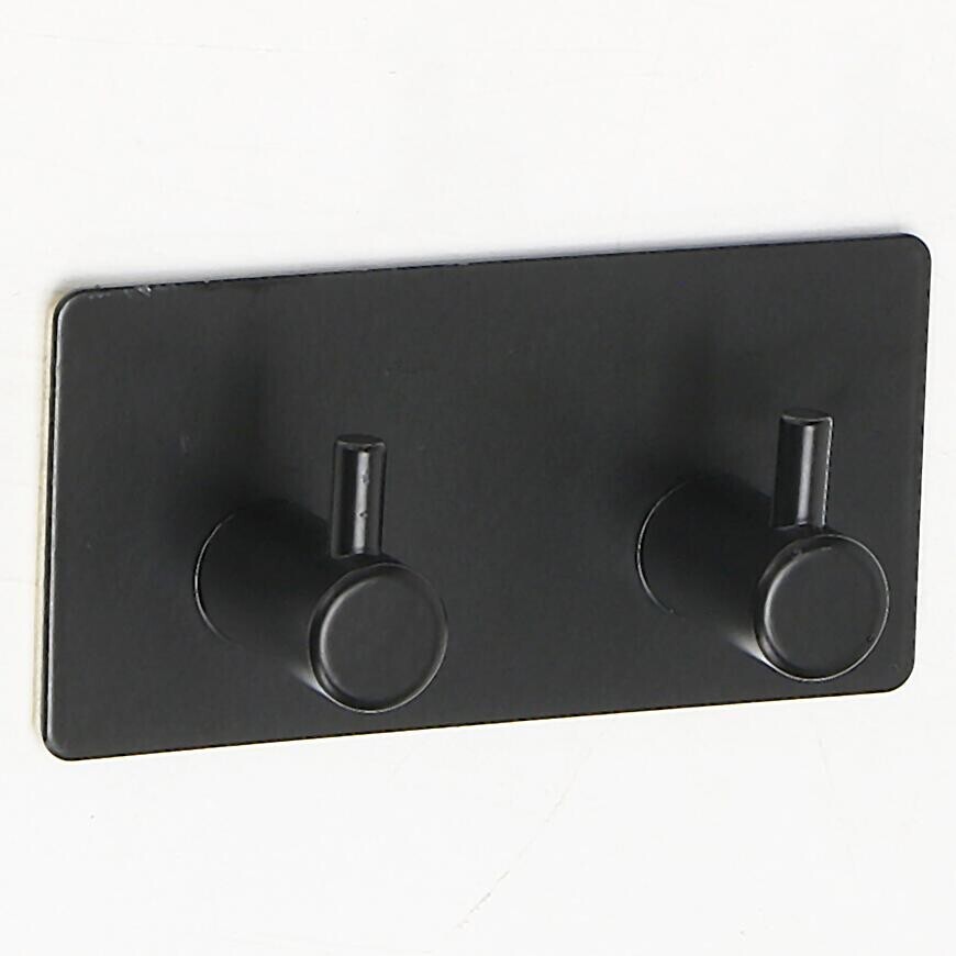 Vešiak kovový 2-háčik čierna BHK0050A-A