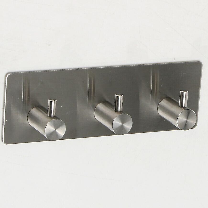 Vešiak kovový 3-háčik strieborný BHK0094A-A