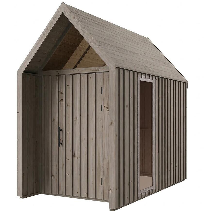 Záhradný domček Swedish Barn 1622 sivý V3