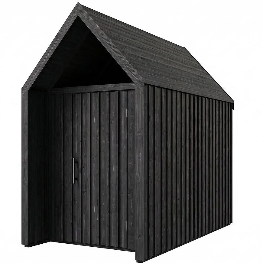 Záhradný domček Swedish Barn 1622 čierna V4