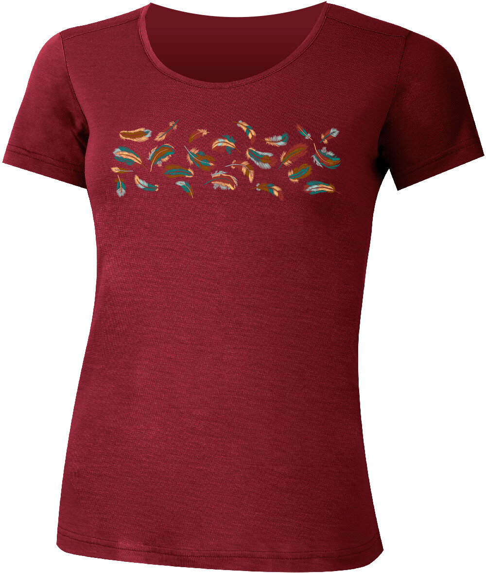 Lasting dámske merino tričko s tlačou FLAVIA 4949 ružové Veľkosť: L