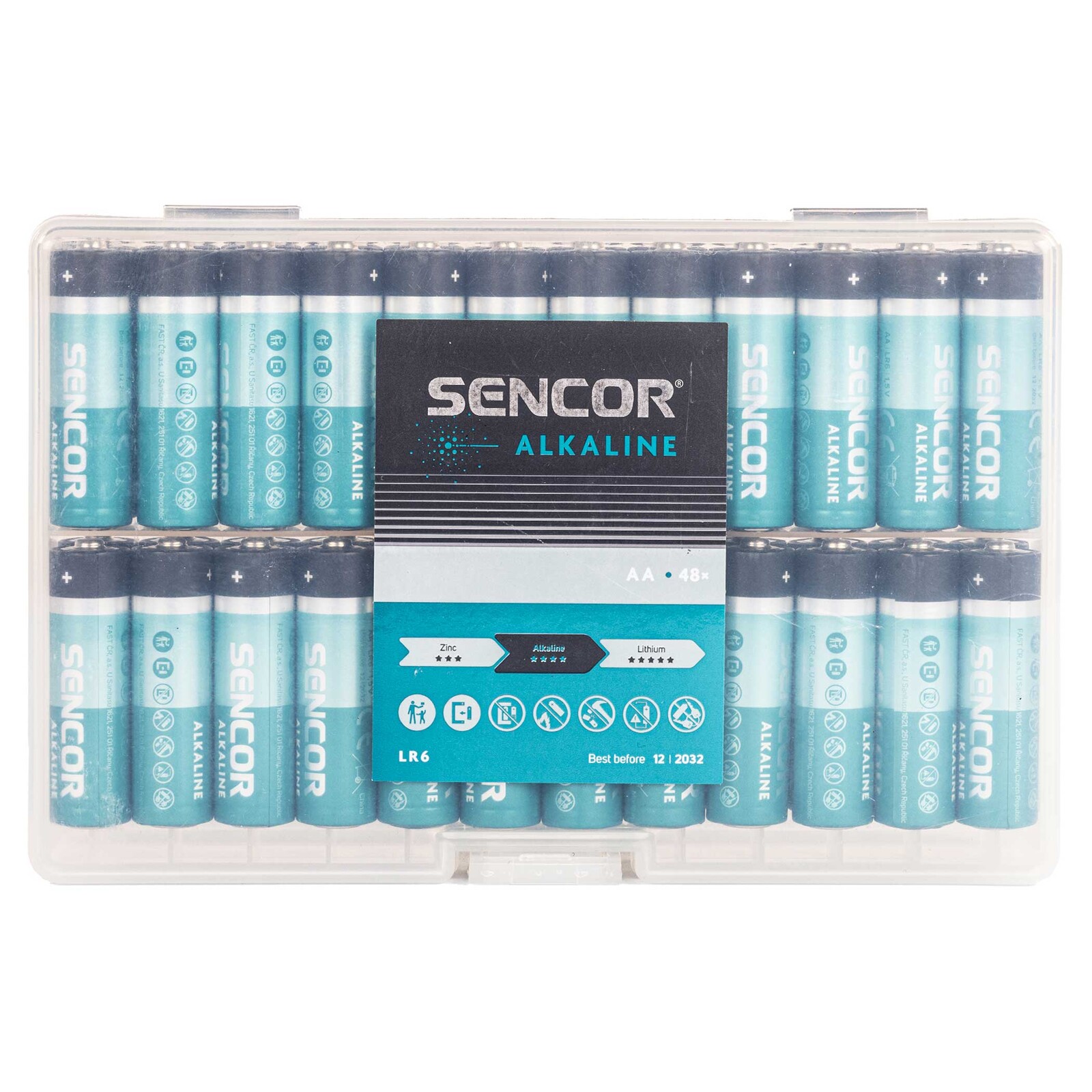 Sencor SBA LR6 48 BOX AA Alkalická batéria LR6 AA Typ: AA-LR6, Balenie: 48 ks box, Prevedenie: Alkalické, .