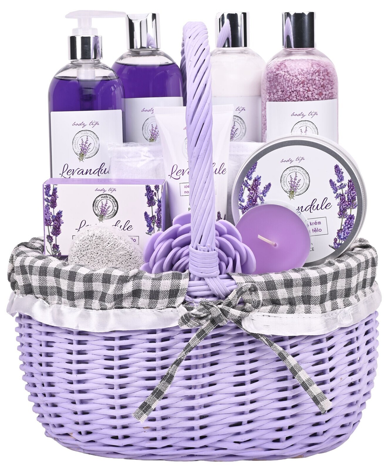 Vivaco Veľký darčekový kôš kozmetiky s levanduľovým olejom