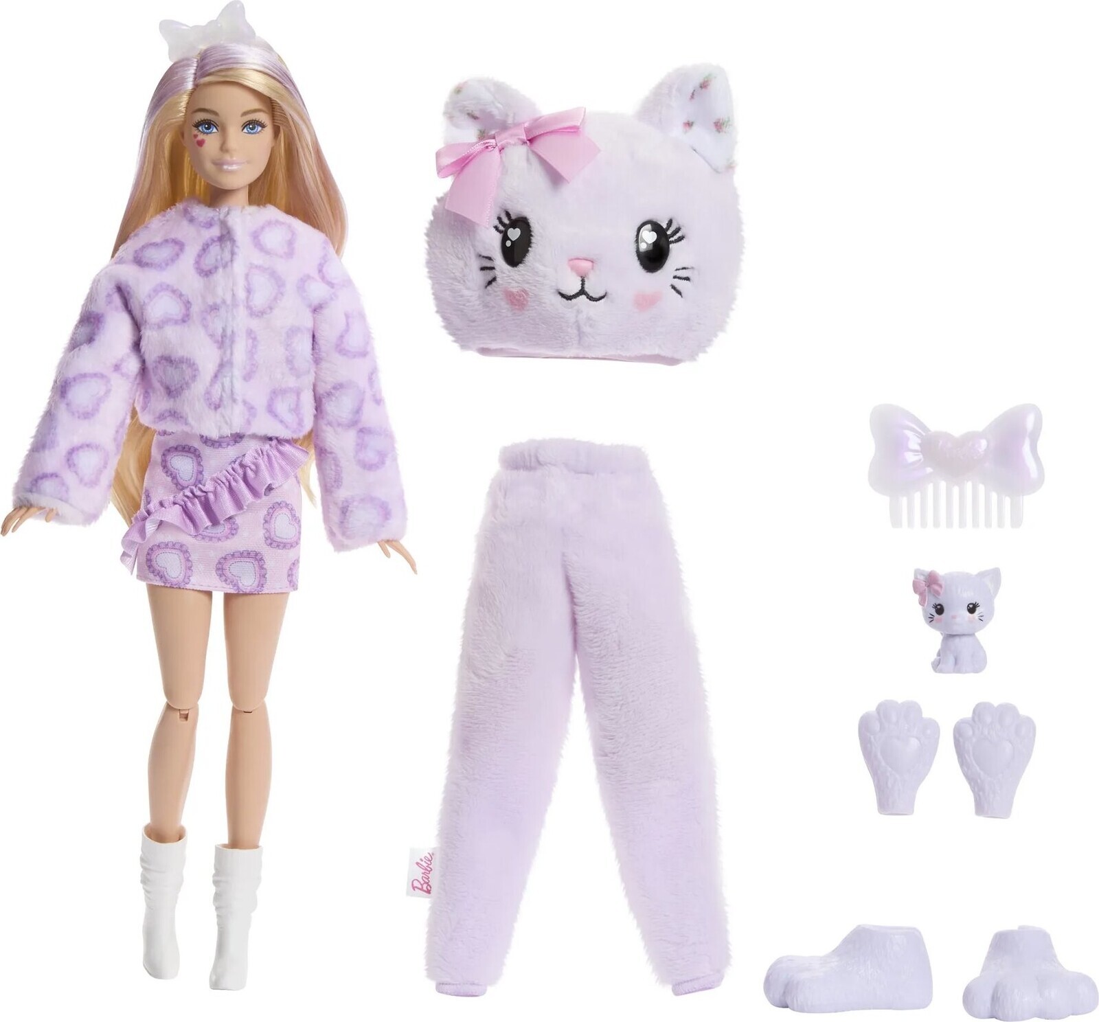 Barbie Cutie Reveal, Starostlivé medvedíky sladké mašle fialová