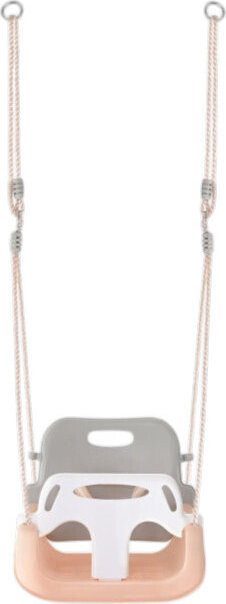 Kruzzel 27357 Detská hojdačka do 30 kg, 3 v 1, ružovo-sivá