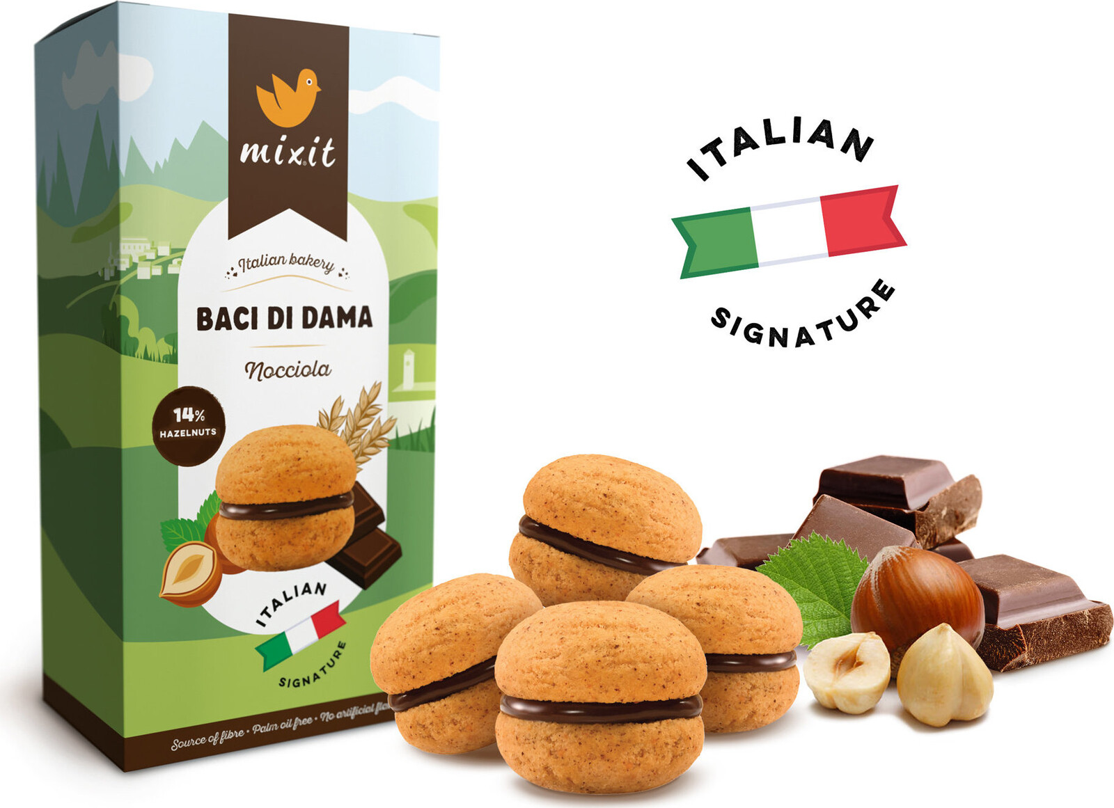 Mixit Italian bakery Cookie Baci di Dama Nocciola