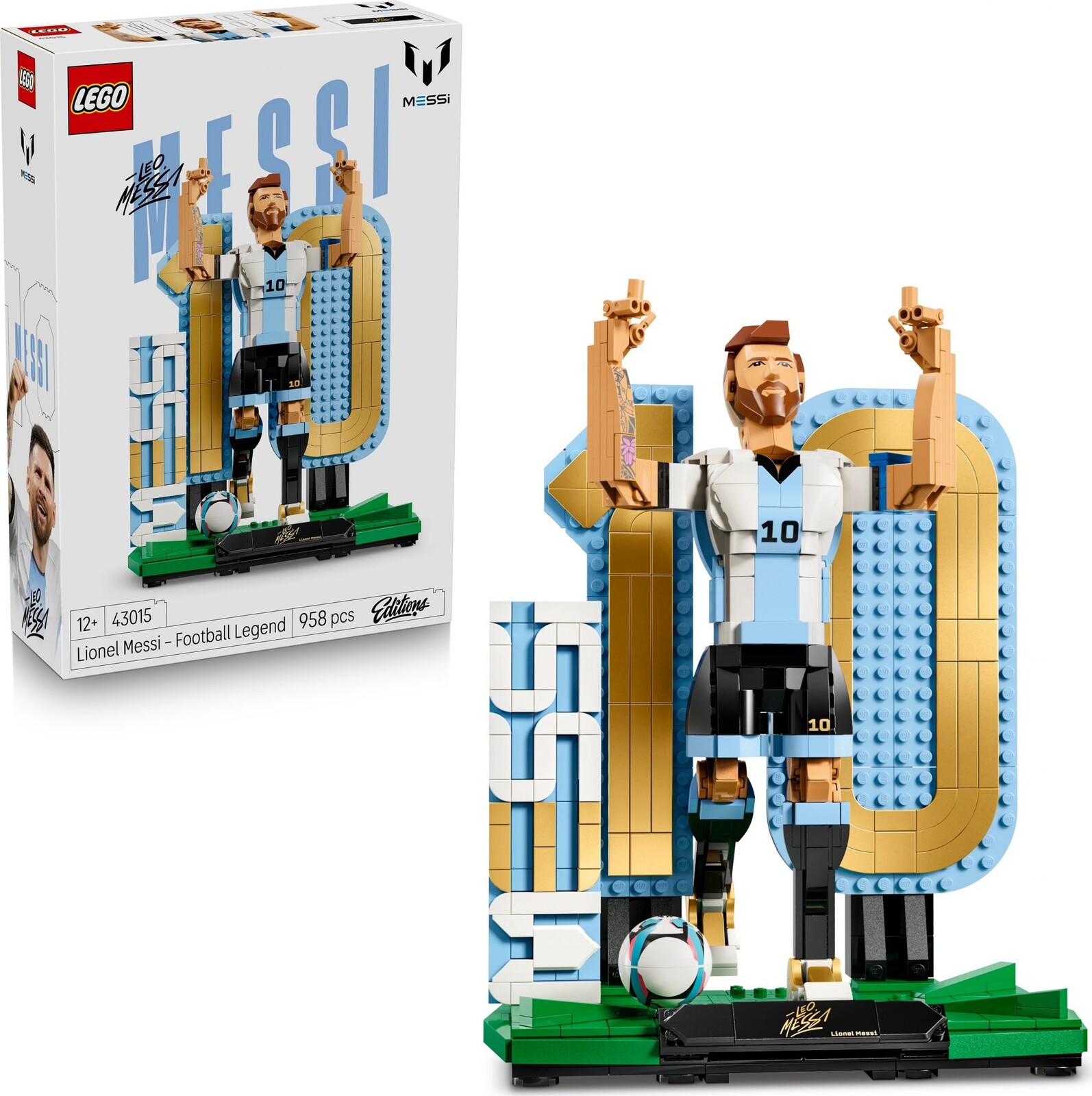 LEGO® Editions 43015 Lionel Messi – Futbalová legenda
