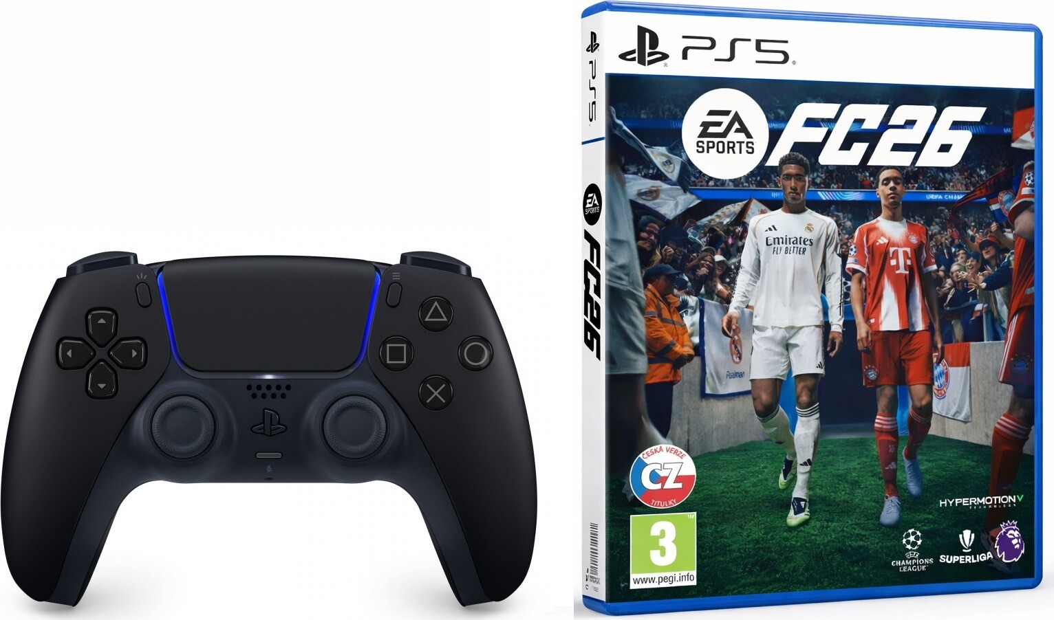PlayStation 5 DualSense Wireless Controller Midnight Black + EA Sports FC 26