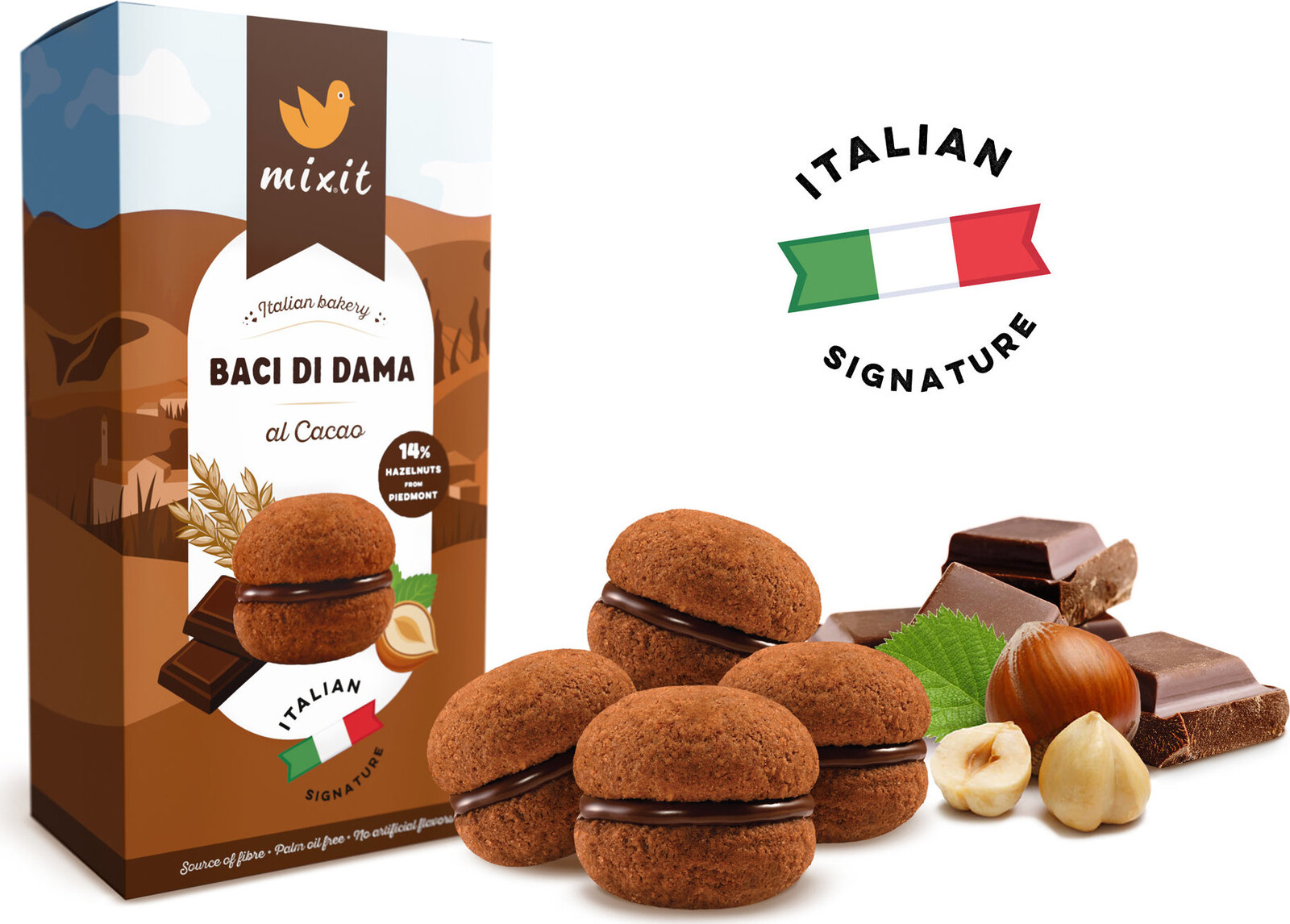 Mixit Italian bakery Cookie Baci di Dama al Cacao