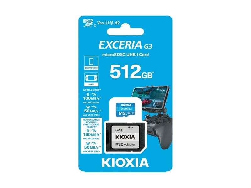 Pamäťová karta KIOXIA micro SD 512 GB UHS-I U1 s adaptérom