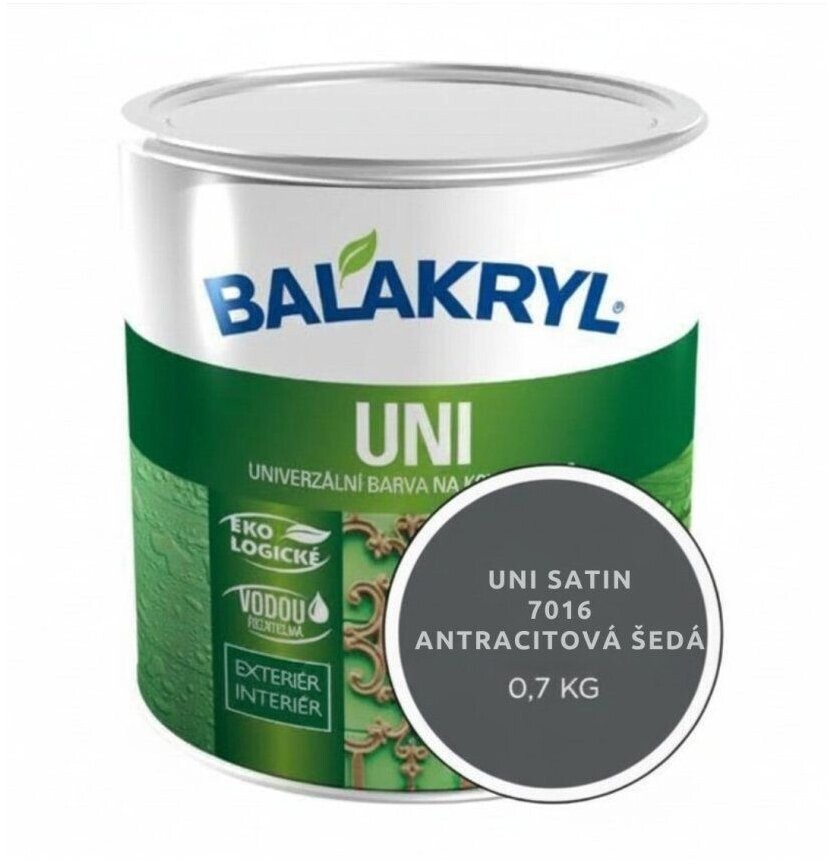 PPG Deco Czech Balakryl UNI SATIN 0,7 kg, 7016 antracitově šedá