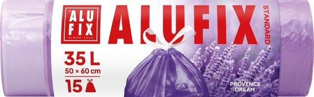 ALUFIX Standard zaťahovacie s vôňou levandule 35 l, 15 ks