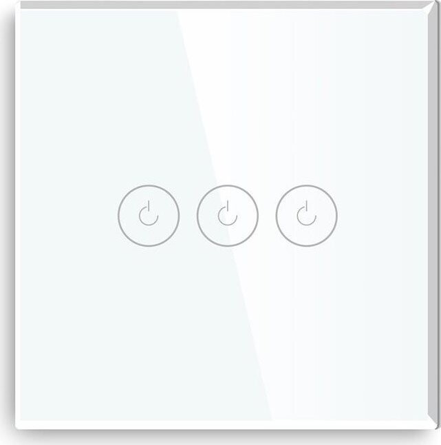 iQtech Millennium, WiFi 3× NoN vypínač Smartlife, biely