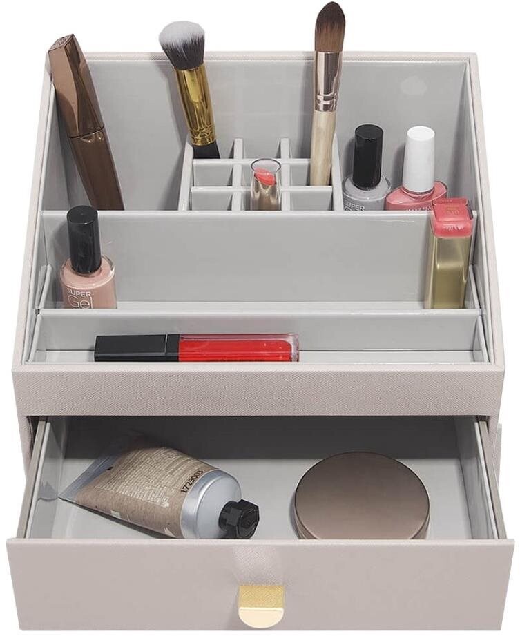Stackers, Stolný organizér na kozmetiku Taupe Makeup Organiser | sivo-béžový