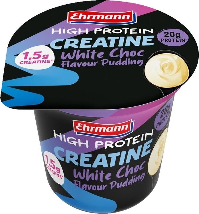 Ehrmann High Protein Creatine Pudding White Choc Flavour 230 g