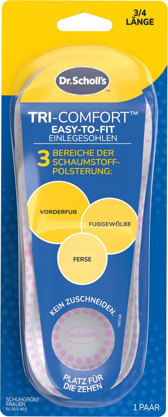 SCHOLL Tri-Comfort Insoles Small