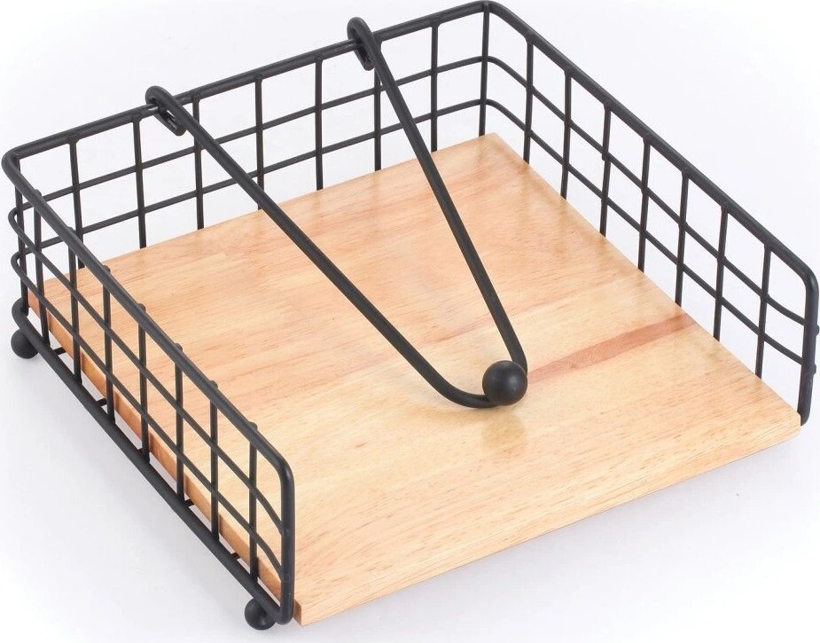 MSV Stojanček na obrúsky Elie, polkruhový, matne čierny