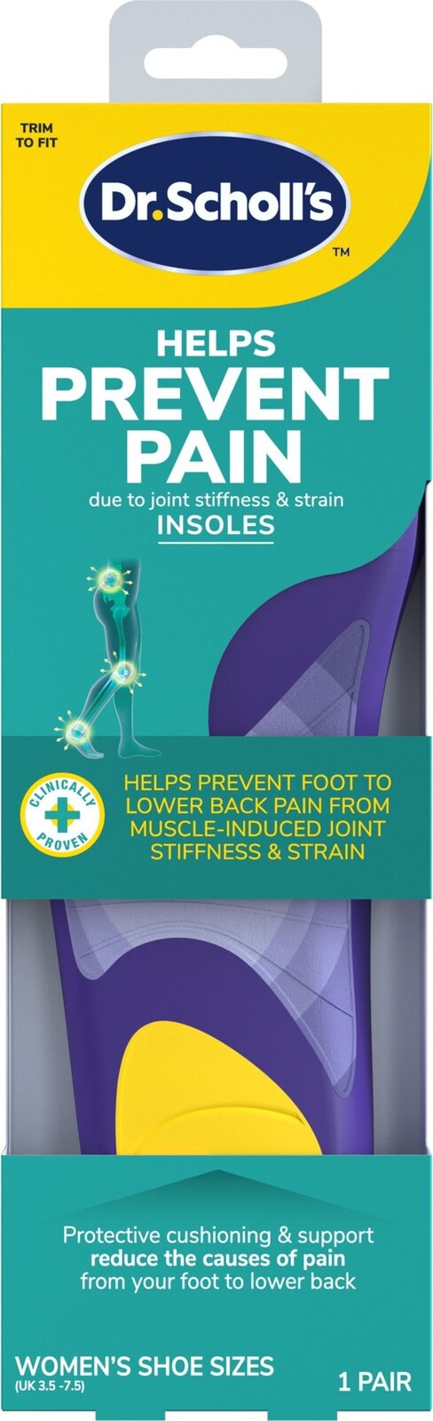 SCHOLL Prevent Pain Insoles Small