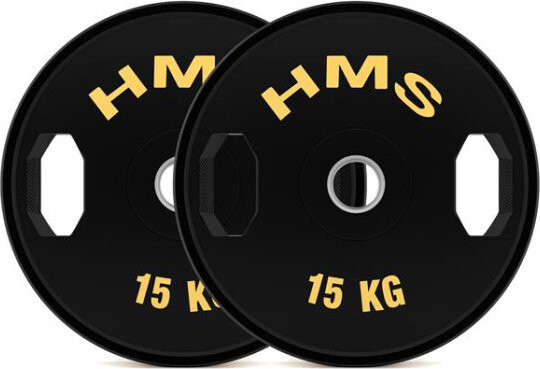 HMS Súprava pogumovaných olympijských kotúčov TOG15 2× 15 kg