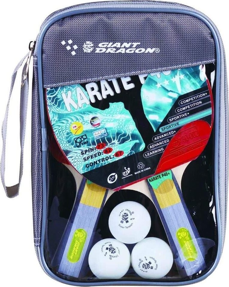 Giant Dragon KARATE Set – 2 rakety, 3 loptičy a obal
