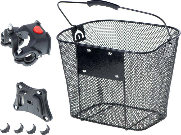 KIK KX5068 Přední kovový košík na kolo, na řídítka Click, černý
