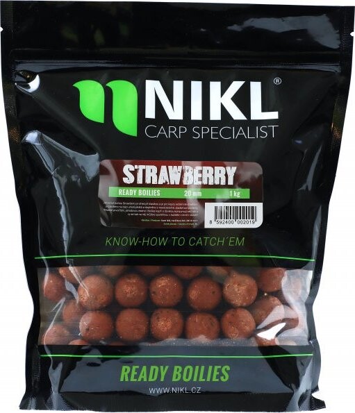 Nikl Ready boilie Strawberry 1 kg 18 mm